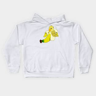 Parrot with Banana Kids Hoodie